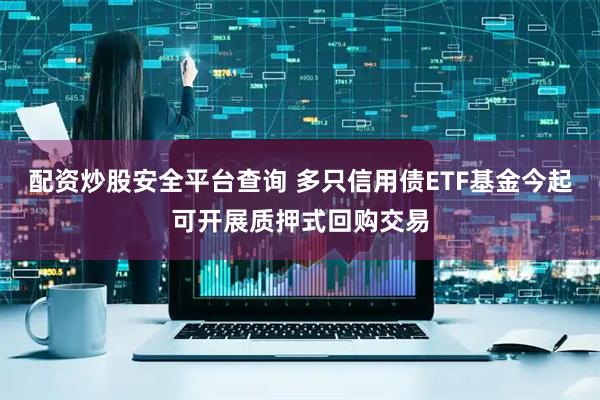 配资炒股安全平台查询 多只信用债ETF基金今起可开展质押式回购交易